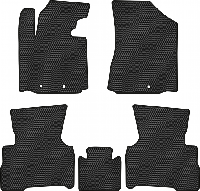 Акція на EVA килимки EVAtech в салон авто Kia Sorento (XM) 7 seats Restyling 2012-2014 2 покоління SUV Korea 5 шт Black від Rozetka