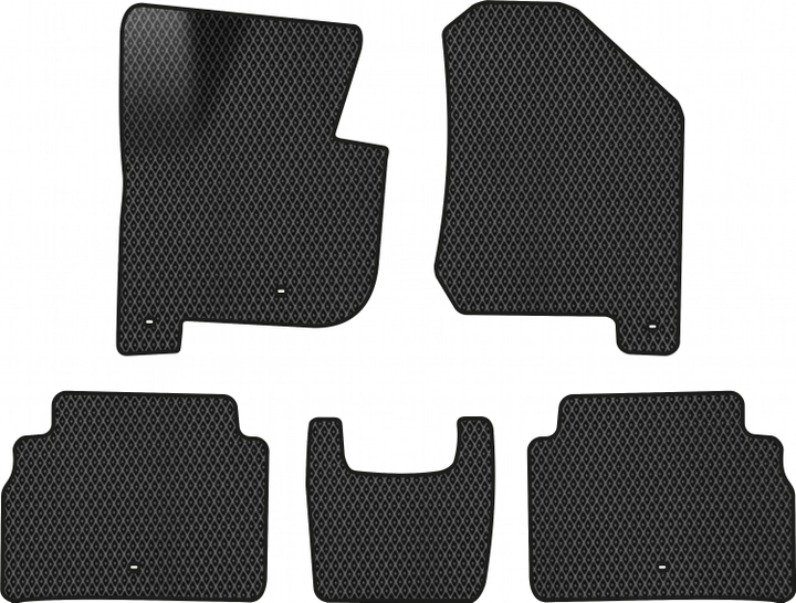 Акція на EVA килимки EVAtech в салон авто Kia Soul EV 2014-2020 1 покоління Htb USA 5 шт Black від Rozetka