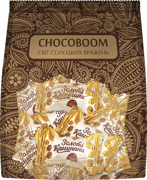 Упаковка конфет Chocoboom Золотые каштаны 180 г х 3 шт (4820216490305) - изображение 2