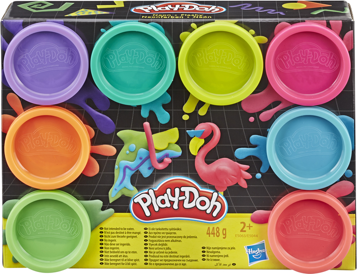Zestaw Hasbro Play Doh 8 kolorów neonowych (5010993560202) - obraz 2