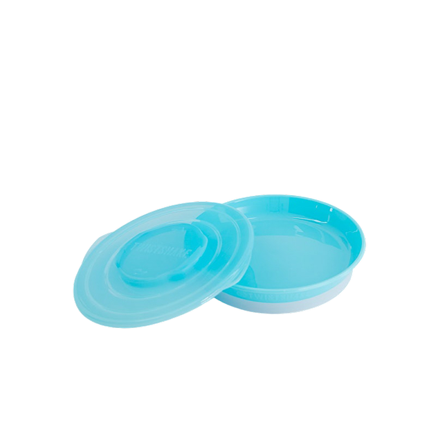Тарілка з кришкою Twistshake 6 м+  пастельно-блакитна (7350083121608) - зображення 1