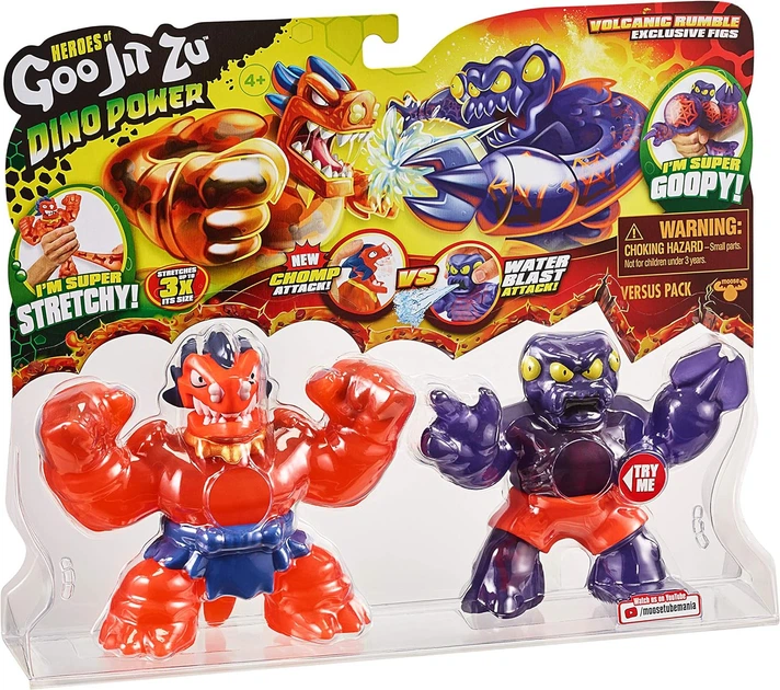 Набор из 2-х фигурок тянучек Гуджитсу Heroes of Goo JIT Zu Dino