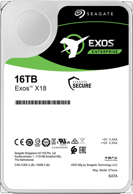 Dysk twardy Seagate Exos X18 7200RPM 256MB 16TB (ST16000NM004J) - obraz 1