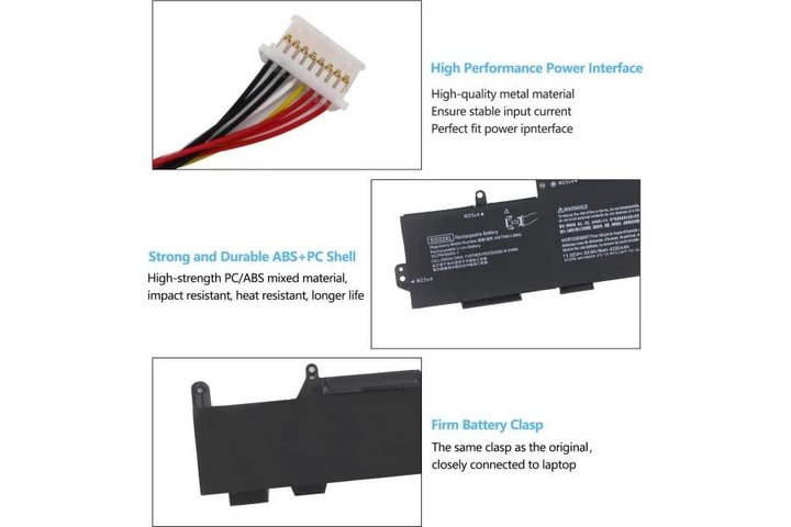 Батарея SS03XL для ноутбука HP EliteBook 745 755 830 840 G5/G6 ZBook 14u G5/G6 (11.55V 50 Wh) Replacement - изображение 3