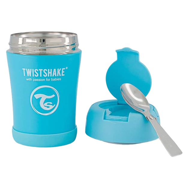 Контейнер Twistshake термо з ложкою пастельно-блакитний 350 мл (7350083127501) - зображення 1