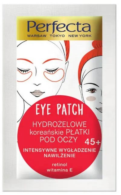 Płatki pod oczy Perfecta Eye Patch hydrożelowe koreańskie 45 + 2 szt (5900525020420) - obraz 1
