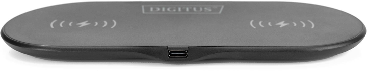 Ładowarka bezprzewodowa indukcyjna Digitus 15W Qi Duo-Power 1m USB-C Czarna (DA-10082) - obraz 3
