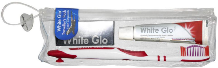 Zestaw podróżny White Glo Travel Pack wybielająca pasta do zębów 16 ml + szczoteczka + wykałaczki dentystyczne (9319871000356) - obraz 1