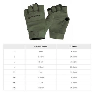 Рукавиці тактичні безпалі Pentagon Duty Mechanic 1/2 Gloves Olive Green S - зображення 2