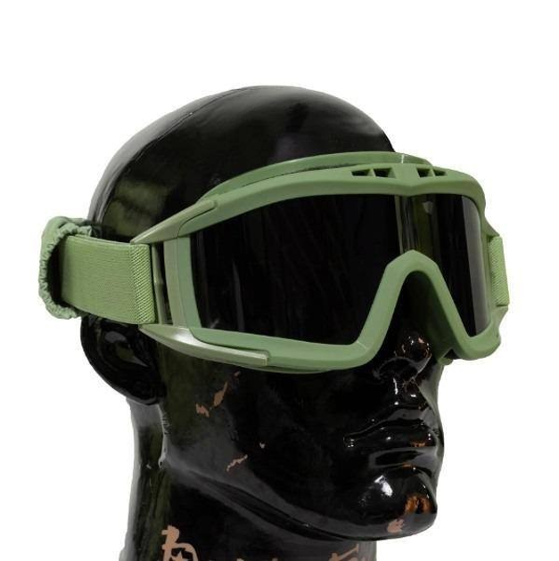 Армейские тактические очки маска военные со сменными линзами, военные очки защитные стрелковые ЗСУ очки-маска Daisy - изображение 2