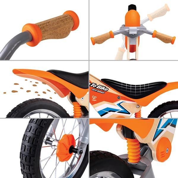 Беговел Hape двухколесный оранжевый (E1092) - Фото 6 Беговел Hape двухколесный оранжевый (E1092) - изображение 6