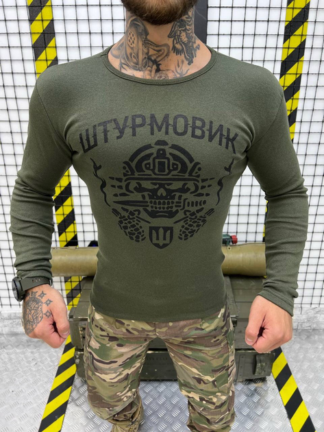 Тактичний лонгслів Tactical Long Sleeve Shirt Olive Elite XXL - зображення 1