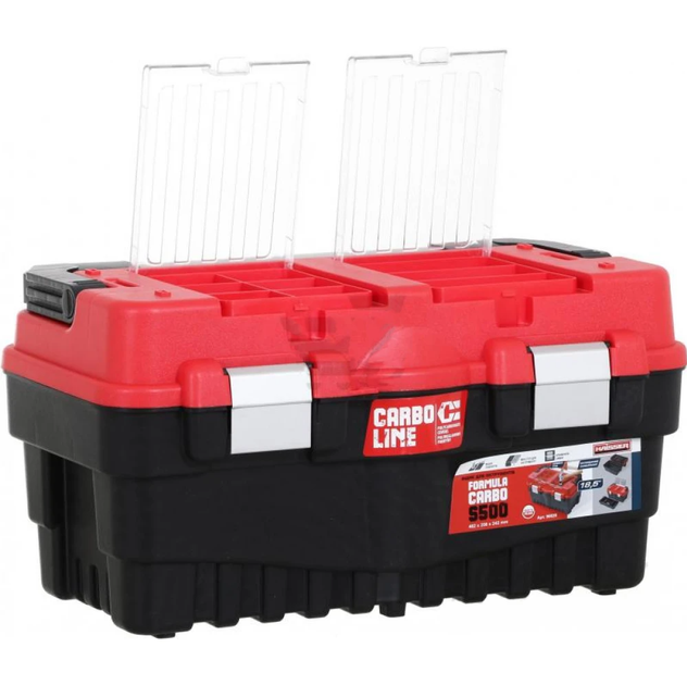 Ящик для инструмента Haisser 22" Formula S600 Carbo Alu red 90065 - изображение 2