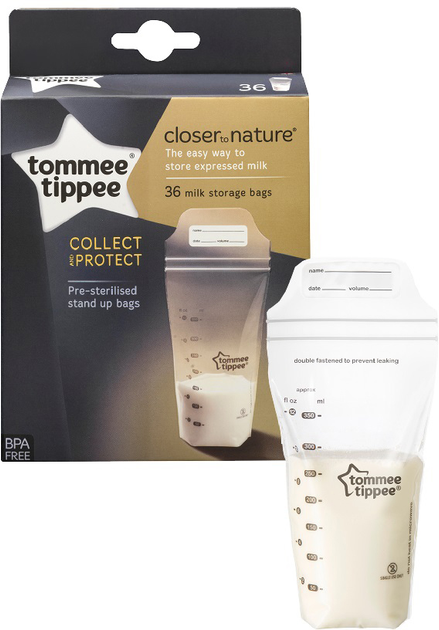 Woreczki do przechowywania pokarmu Tommee Tippee Closer To Nature 36 szt (5010415230225) - obraz 1