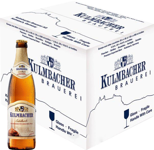 Упаковка пива Kulmbacher Edelherb Pils светлое фильтрованное 4.9% 0.5 л ...