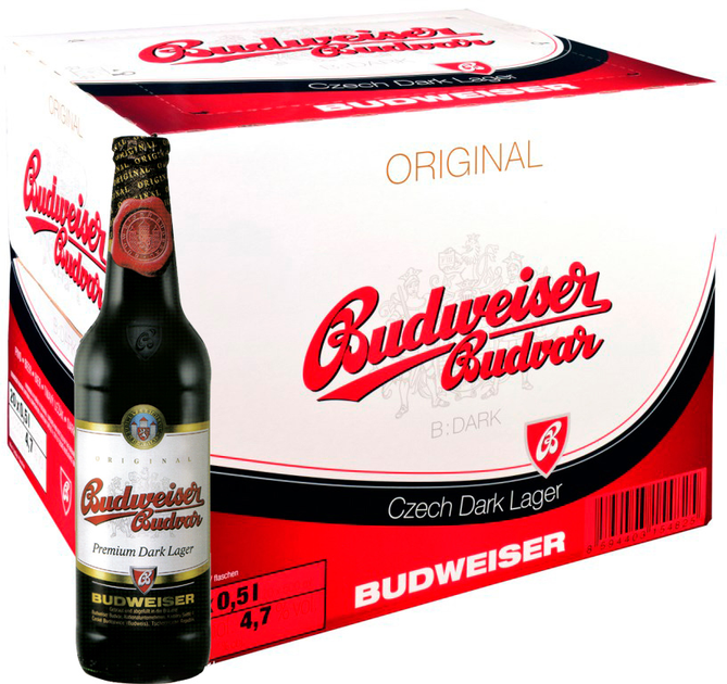 Упаковка пива Budweiser Budvar B Dark темное фильтрованное 4.7% 0.5 л X ...