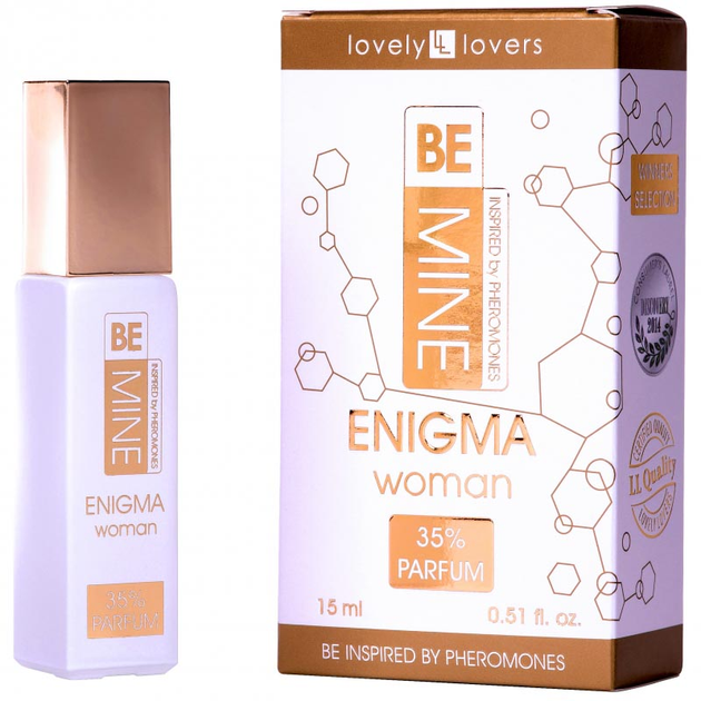 Perfumy damskie z feromonami zapachowymi Lovely Lovers BeMine Enigma Woman w sprayu 15 ml (5901687650364) - obraz 1