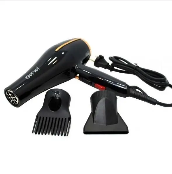 Профессиональный фен для сушки и укладки волос Gemei Gm-1780 3000 Вт Черный - изображение 3