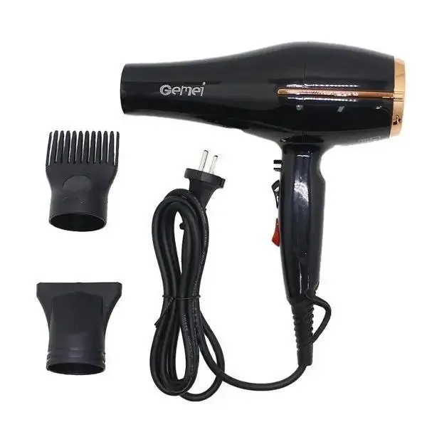 Профессиональный фен для сушки и укладки волос Gemei Gm-1780 3000 Вт Черный - изображение 4
