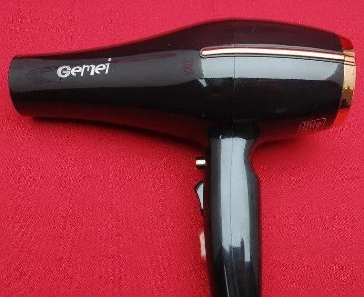 Профессиональный фен для сушки и укладки волос Gemei Gm-1780 3000 Вт Черный - изображение 7