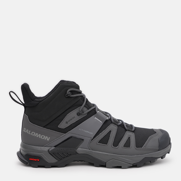 Акція на Чоловічі черевики з Gore-Tex Salomon X Ultra 4 Mid Gtx L41383400 44.5 (10.5US) 28.5 см Чорні від Rozetka