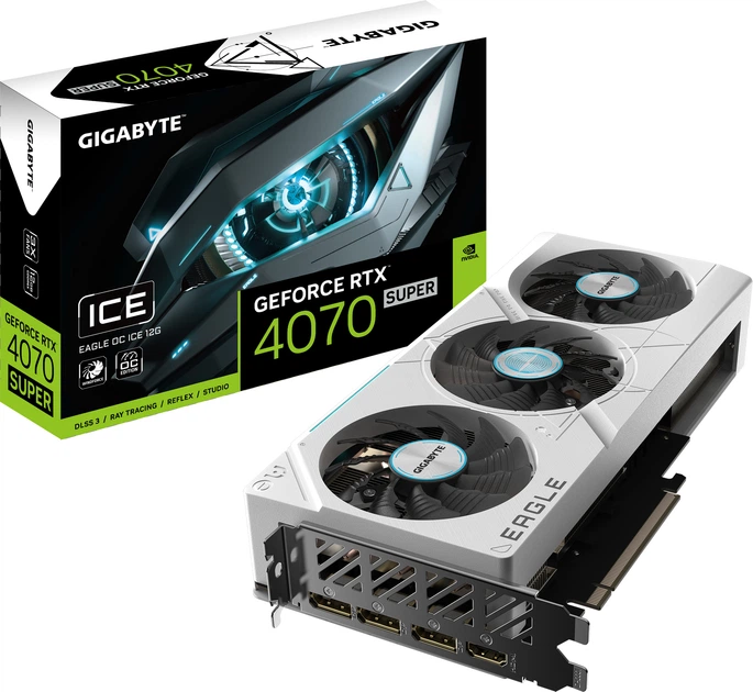 Видеокарта Gigabyte PCI-Ex GeForce RTX 4070 Super Eagle OC ICE 12G