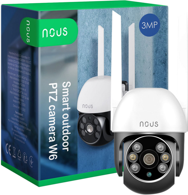 Умная Wi Fi PTZ IP камера Nous W6 3MP 5907772033647 фото отзывы