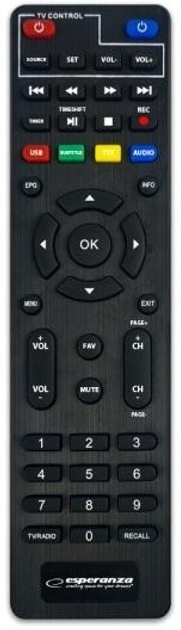 Tuner cyfrowy Esperanza DVB-T2 H.265/HEVC Black (5901299958155) - obraz 3