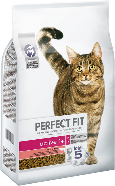 Sucha karma dla dorosłych kotów Perfect Fit Beef Dry Adult 1+ 7 kg (5900951307898) - obraz 1
