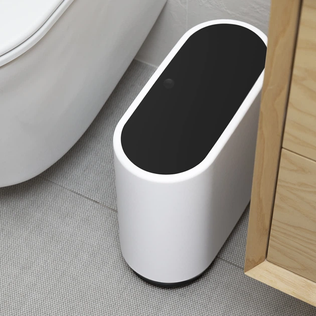 Ведро для мусора MVM BP-14 пластиковое 10 л Бело-черное (BP-14 WHITE/BLACK) - изображение 4