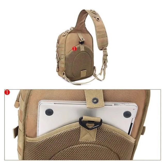 Тактическая сумка через плечо Chenhao CH-028 Khaki - Фото 8 Тактическая сумка через плечо Chenhao CH-028 Khaki - изображение 8
