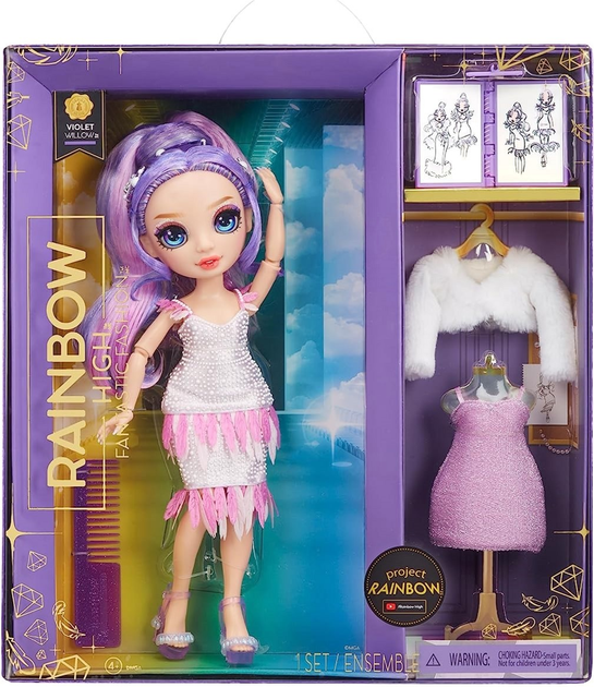 Lalka z akcesoriami Mga Rainbow High Fantastic Fashion Doll Purle-Violet Willow 28 cm (0035051587385) - obraz 1