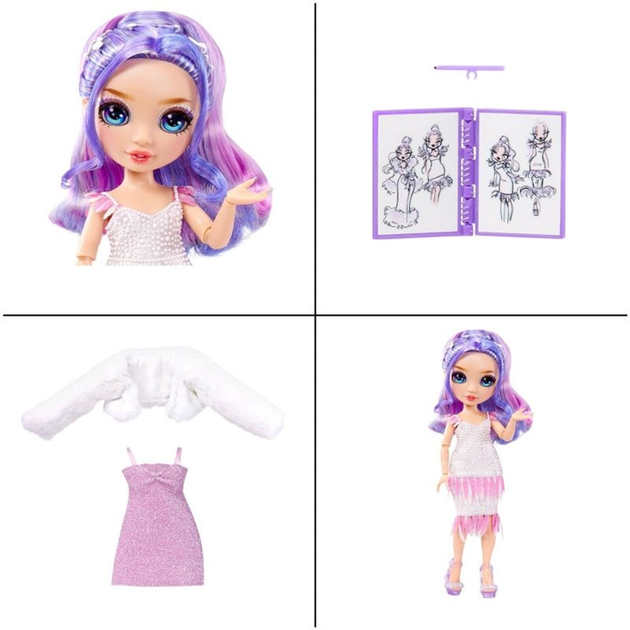 Lalka z akcesoriami Mga Rainbow High Fantastic Fashion Doll Purle Violet Willow 28 cm (0035051587385) - obraz 5