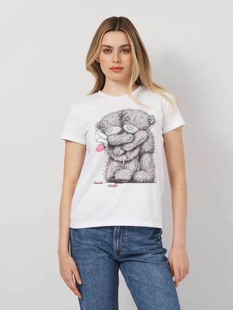 Акція на Футболка жіноча Love&Live Hugging Teddy LLP04426 XL Біла від Rozetka