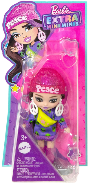 Mini-lalka Mattel Barbie Extra Mini Minis UFO Pattern Doll 9 cm (0194735116157) - obraz 1