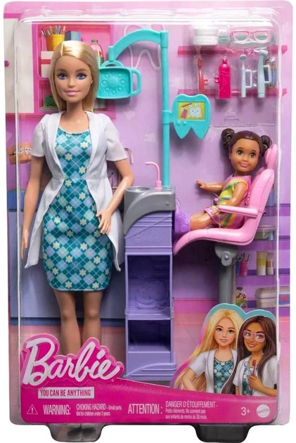 Набір ляльок Мattel Barbie Кар'єра ляльки-стоматолога (0194735108039) - зображення 1