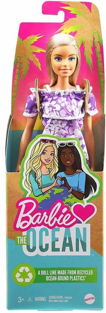 Lalka Mattel Barbie Loves the Ocean Blondynka Fioletowa sukienka 30 cm (0887961899887) - obraz 3