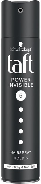 Лак для волосся Taft Invisible Power Mega Strong 250 мл (9000100876520) - зображення 1