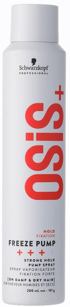Лак для волосся Schwarzkopf Professional Osis+ freeze pump екстра-сильна фіксація 200 мл (4045787999082) - зображення 1