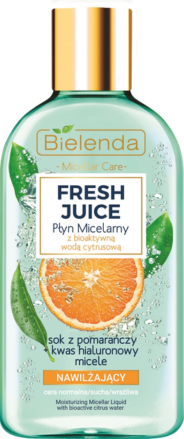 Płyn micelarny Bielenda Fresh Juice nawilżający z wodą cytrusową pomarańcza 500 ml (5902169033996) - obraz 1