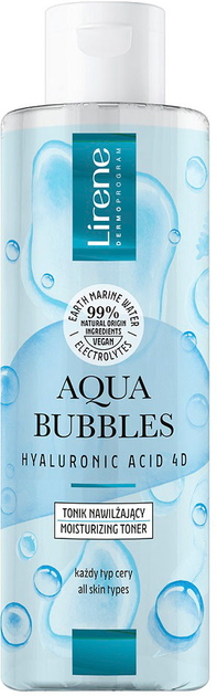 Зволожуючий тонік Lirene Aqua Bubbles 200 мл (5900717769618) - зображення 1