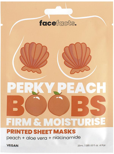 Maska do ciała Face Facts Perky Peach Boobs Firm & Moisturise Masks ujędrniająco-nawilżająca 25 ml (5031413929041) - obraz 1