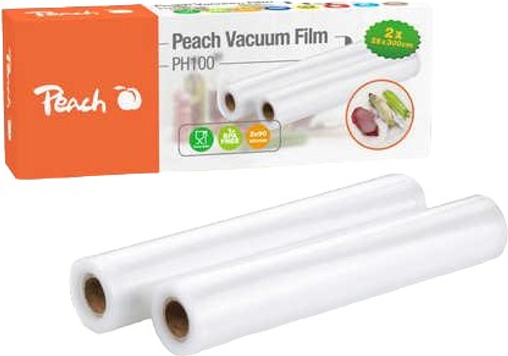 Змінна плівка до вакуумного пакувальника Peach PH100 2 rolki 28x300 cm (7640173433873) - зображення 1