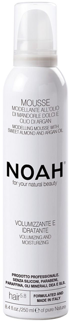 Пінка для волосся Noah For Your Natural Beauty Sweet Almond Oil моделююча 250 мл (8034063520641) - зображення 1