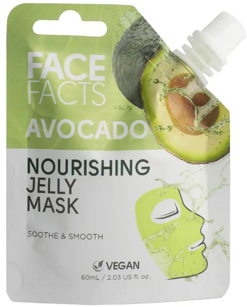 Маска для обличчя Face Facts Nourishing Jelly Mask Живильна з авокадо 60 мл (5031413927658) - зображення 1
