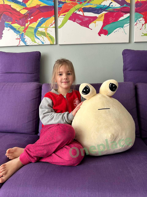 Мягкая игрушка Pou 40 см питомец Поу Инопланетянин Пу Poy из игры По ...