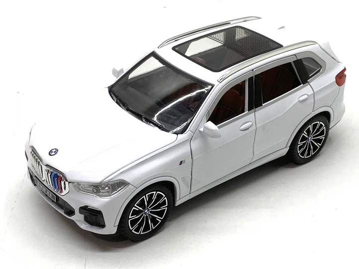 Машина Автосвит BMW Х5 инерционная масштаб 1:24 открываются двери капот багажник 20см Белая (AP-2012) - изображение 3