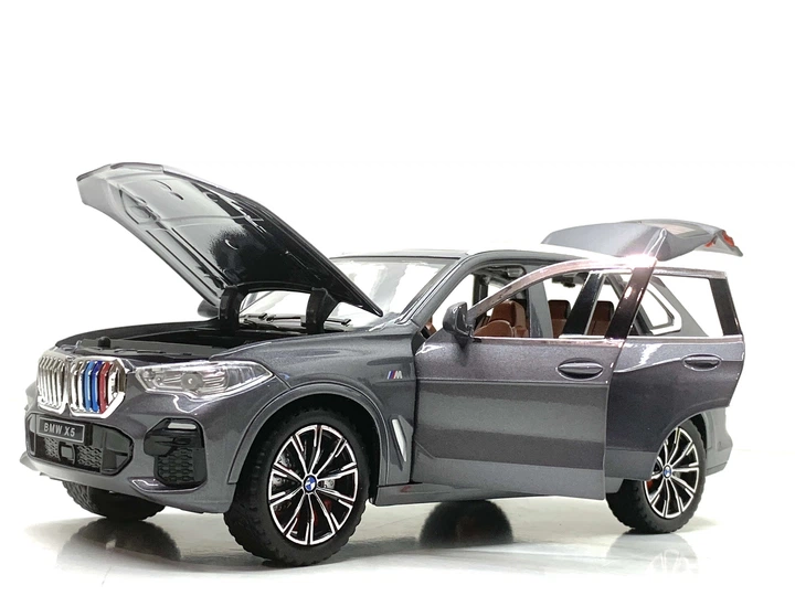 Машина Автосвит BMW Х5 инерционная масштаб 1:24 открываются двери капот багажник 20см Серая (AP-2012) - изображение 7