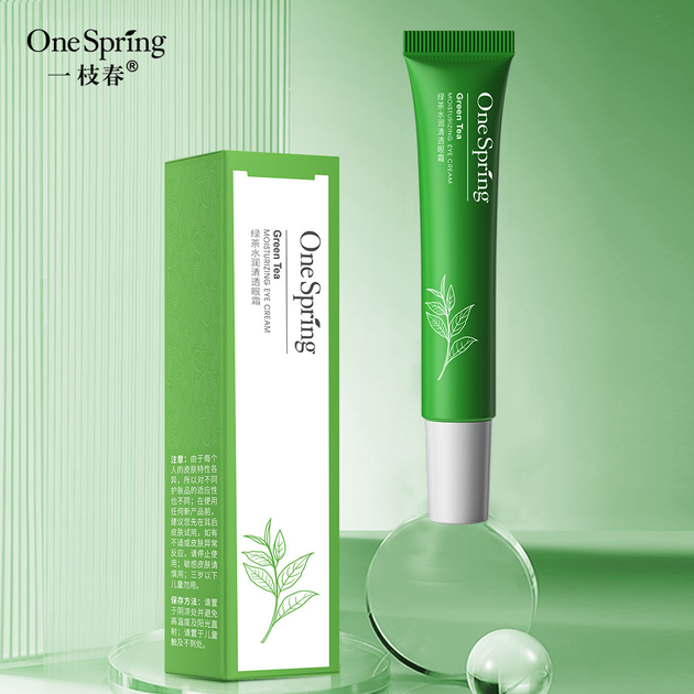 Крем для кожи вокруг глаз OneSpring Green Tea Moisturizing Eye Cream на основе зеленого чая 20 g - изображение 2