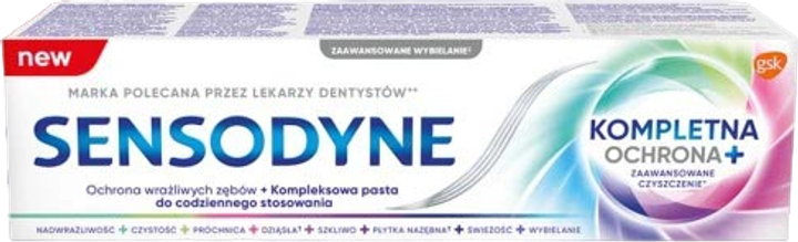 Зубна паста Sensodyne повний захист + фтор 75 мл (5054563119773) - зображення 1